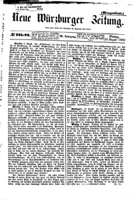 Neue Würzburger Zeitung. Morgenblatt (Neue Würzburger Zeitung) Montag 13. August 1866