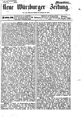 Neue Würzburger Zeitung. Morgenblatt (Neue Würzburger Zeitung) Montag 20. August 1866