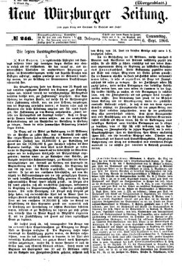 Neue Würzburger Zeitung. Morgenblatt (Neue Würzburger Zeitung) Donnerstag 6. September 1866