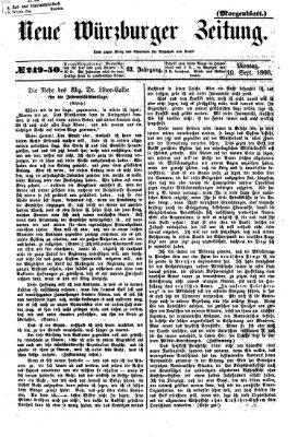 Neue Würzburger Zeitung. Morgenblatt (Neue Würzburger Zeitung) Montag 10. September 1866