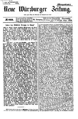 Neue Würzburger Zeitung. Morgenblatt (Neue Würzburger Zeitung) Donnerstag 13. September 1866