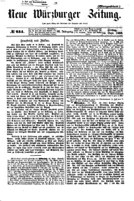 Neue Würzburger Zeitung. Morgenblatt (Neue Würzburger Zeitung) Freitag 14. September 1866