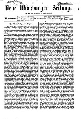 Neue Würzburger Zeitung. Morgenblatt (Neue Würzburger Zeitung) Montag 17. September 1866