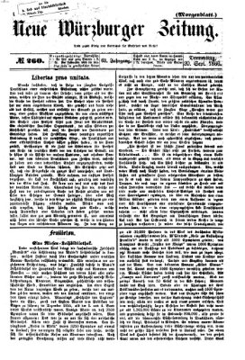 Neue Würzburger Zeitung. Morgenblatt (Neue Würzburger Zeitung) Donnerstag 20. September 1866