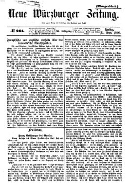 Neue Würzburger Zeitung. Morgenblatt (Neue Würzburger Zeitung) Freitag 21. September 1866