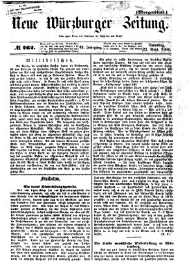 Neue Würzburger Zeitung. Morgenblatt (Neue Würzburger Zeitung) Samstag 22. September 1866