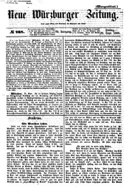 Neue Würzburger Zeitung. Morgenblatt (Neue Würzburger Zeitung) Freitag 28. September 1866