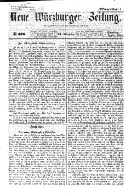 Neue Würzburger Zeitung. Morgenblatt (Neue Würzburger Zeitung) Samstag 17. November 1866