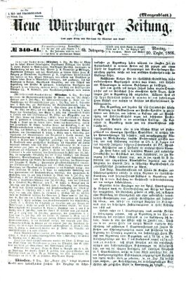 Neue Würzburger Zeitung. Morgenblatt (Neue Würzburger Zeitung) Montag 10. Dezember 1866