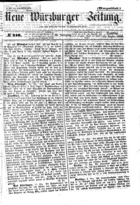 Neue Würzburger Zeitung. Morgenblatt (Neue Würzburger Zeitung) Samstag 15. Dezember 1866