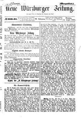 Neue Würzburger Zeitung. Morgenblatt (Neue Würzburger Zeitung) Montag 31. Dezember 1866