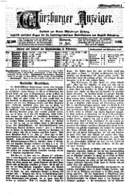 Würzburger Anzeiger. Mittagsblatt (Neue Würzburger Zeitung) Mittwoch 18. Juli 1866