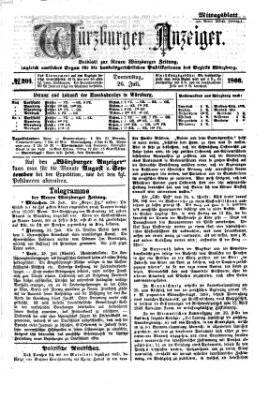 Würzburger Anzeiger. Mittagsblatt (Neue Würzburger Zeitung) Donnerstag 26. Juli 1866