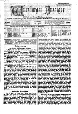 Würzburger Anzeiger. Mittagsblatt (Neue Würzburger Zeitung) Samstag 28. Juli 1866