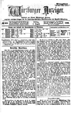 Würzburger Anzeiger. Mittagsblatt (Neue Würzburger Zeitung) Freitag 3. August 1866