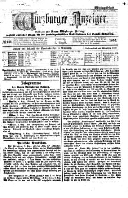 Würzburger Anzeiger. Mittagsblatt (Neue Würzburger Zeitung) Sonntag 5. August 1866