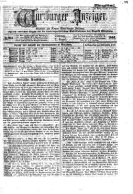 Würzburger Anzeiger. Mittagsblatt (Neue Würzburger Zeitung) Dienstag 7. August 1866