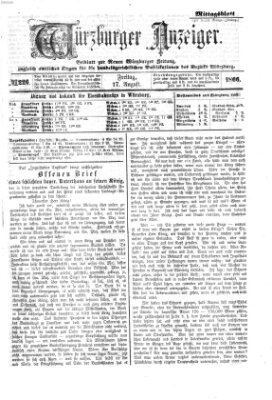 Würzburger Anzeiger. Mittagsblatt (Neue Würzburger Zeitung) Freitag 17. August 1866