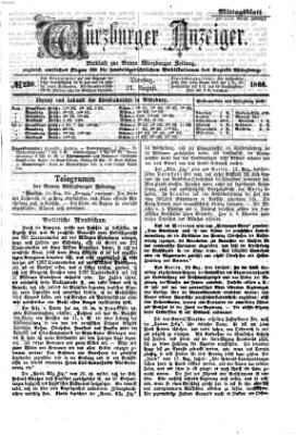 Würzburger Anzeiger. Mittagsblatt (Neue Würzburger Zeitung) Dienstag 21. August 1866