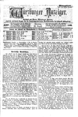 Würzburger Anzeiger. Mittagsblatt (Neue Würzburger Zeitung) Dienstag 28. August 1866