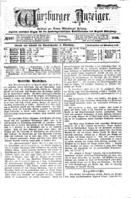 Würzburger Anzeiger. Mittagsblatt (Neue Würzburger Zeitung) Freitag 7. September 1866