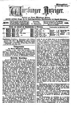 Würzburger Anzeiger. Mittagsblatt (Neue Würzburger Zeitung) Samstag 8. September 1866