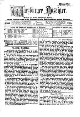 Würzburger Anzeiger. Mittagsblatt (Neue Würzburger Zeitung) Montag 17. September 1866