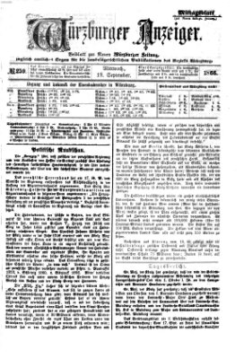 Würzburger Anzeiger. Mittagsblatt (Neue Würzburger Zeitung) Mittwoch 19. September 1866