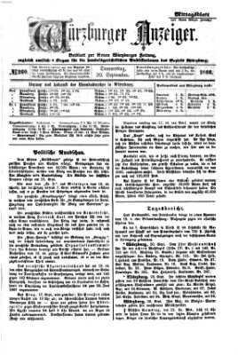 Würzburger Anzeiger. Mittagsblatt (Neue Würzburger Zeitung) Donnerstag 20. September 1866