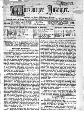 Würzburger Anzeiger. Mittagsblatt (Neue Würzburger Zeitung) Sonntag 23. September 1866