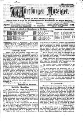 Würzburger Anzeiger. Mittagsblatt (Neue Würzburger Zeitung) Dienstag 25. September 1866