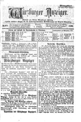 Würzburger Anzeiger. Mittagsblatt (Neue Würzburger Zeitung) Montag 1. Oktober 1866