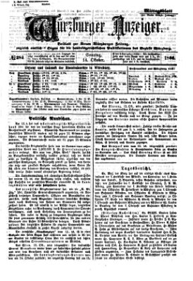 Würzburger Anzeiger. Mittagsblatt (Neue Würzburger Zeitung) Sonntag 14. Oktober 1866