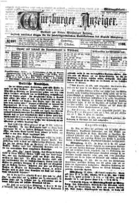 Würzburger Anzeiger. Mittagsblatt (Neue Würzburger Zeitung) Samstag 27. Oktober 1866