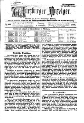 Würzburger Anzeiger. Mittagsblatt (Neue Würzburger Zeitung) Sonntag 4. November 1866