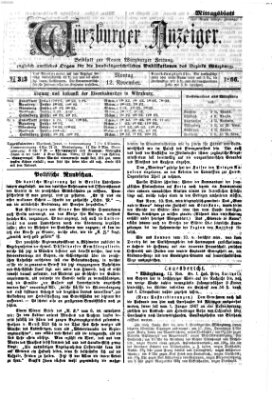 Würzburger Anzeiger. Mittagsblatt (Neue Würzburger Zeitung) Montag 12. November 1866