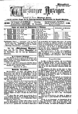 Würzburger Anzeiger. Mittagsblatt (Neue Würzburger Zeitung) Sonntag 25. November 1866