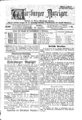 Würzburger Anzeiger. Mittagsblatt (Neue Würzburger Zeitung) Samstag 15. Dezember 1866