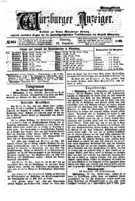 Würzburger Anzeiger. Mittagsblatt (Neue Würzburger Zeitung) Sonntag 23. Dezember 1866