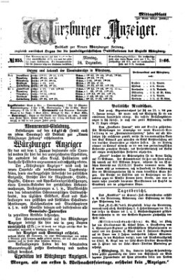 Würzburger Anzeiger. Mittagsblatt (Neue Würzburger Zeitung) Montag 24. Dezember 1866