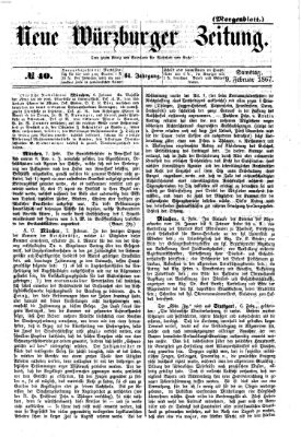 Neue Würzburger Zeitung. Morgenblatt (Neue Würzburger Zeitung) Samstag 9. Februar 1867