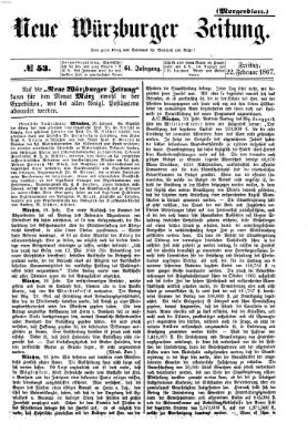 Neue Würzburger Zeitung. Morgenblatt (Neue Würzburger Zeitung) Freitag 22. Februar 1867