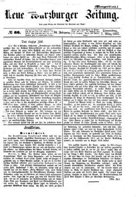 Neue Würzburger Zeitung. Morgenblatt (Neue Würzburger Zeitung) Donnerstag 7. März 1867