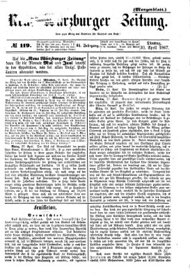 Neue Würzburger Zeitung. Morgenblatt (Neue Würzburger Zeitung) Dienstag 30. April 1867