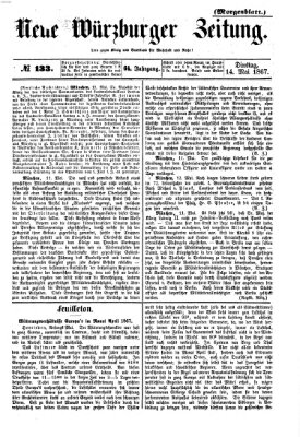 Neue Würzburger Zeitung. Morgenblatt (Neue Würzburger Zeitung) Dienstag 14. Mai 1867