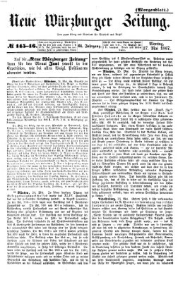 Neue Würzburger Zeitung. Morgenblatt (Neue Würzburger Zeitung) Montag 27. Mai 1867