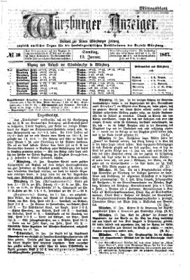 Würzburger Anzeiger. Mittagsblatt (Neue Würzburger Zeitung) Samstag 19. Januar 1867