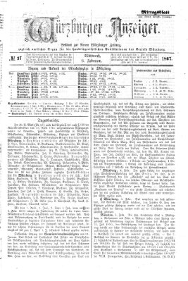 Würzburger Anzeiger. Mittagsblatt (Neue Würzburger Zeitung) Mittwoch 6. Februar 1867