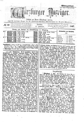 Würzburger Anzeiger. Mittagsblatt (Neue Würzburger Zeitung) Freitag 8. Februar 1867