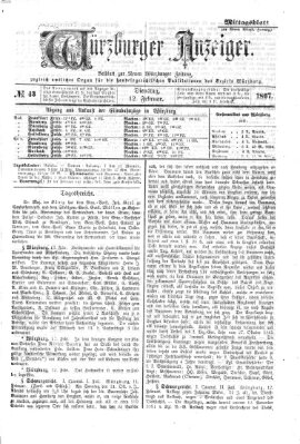 Würzburger Anzeiger. Mittagsblatt (Neue Würzburger Zeitung) Dienstag 12. Februar 1867